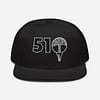 Snapback - 510 – Oakland Tree On Golf Tee - Black Silver