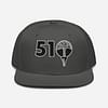 Snapback - 510 – Oakland Tree On Golf Tee - Black Silver - Image 3