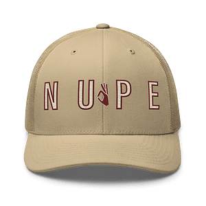 YO NUPE Trucker Cap - Khaki Bold Edge