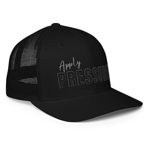 “Apply Pressure” Blackout Edition Trucker Cap – Inspired by Les Griffin