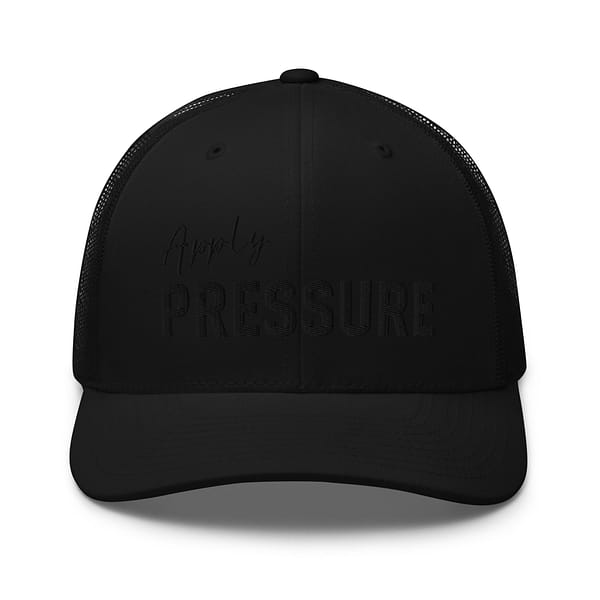 "Apply Pressure" Snapback Trucker Cap - The Stealth Edition