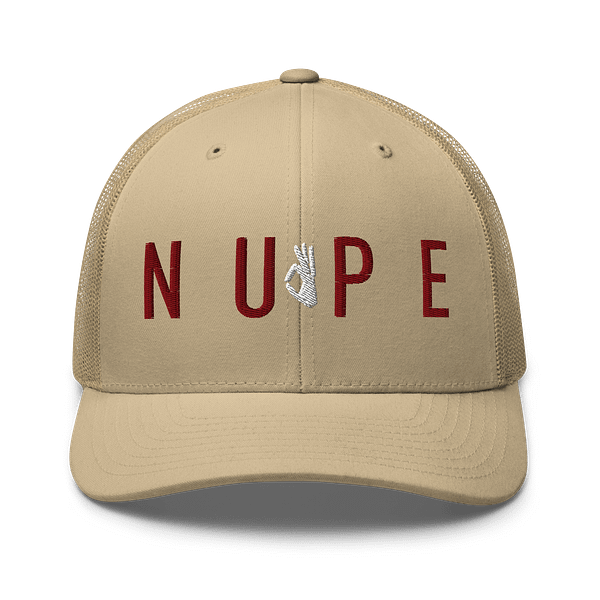 YO NUPE Trucker Cap - Khaki Bold Essential